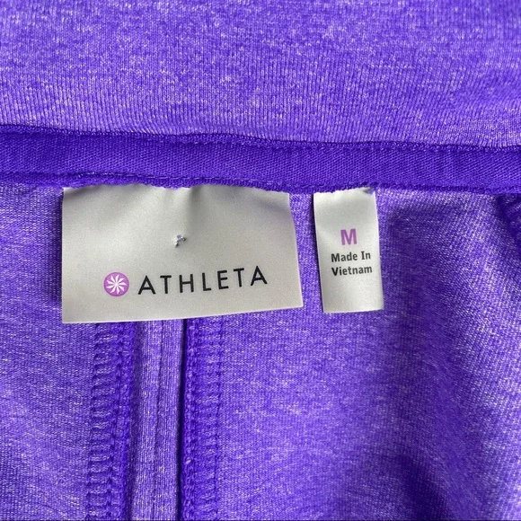 Athleta Rishi Jacket Yoga Hoodie Size M Medium Purple 59006 Hoody Zip Front L/S - Picture 5 of 10